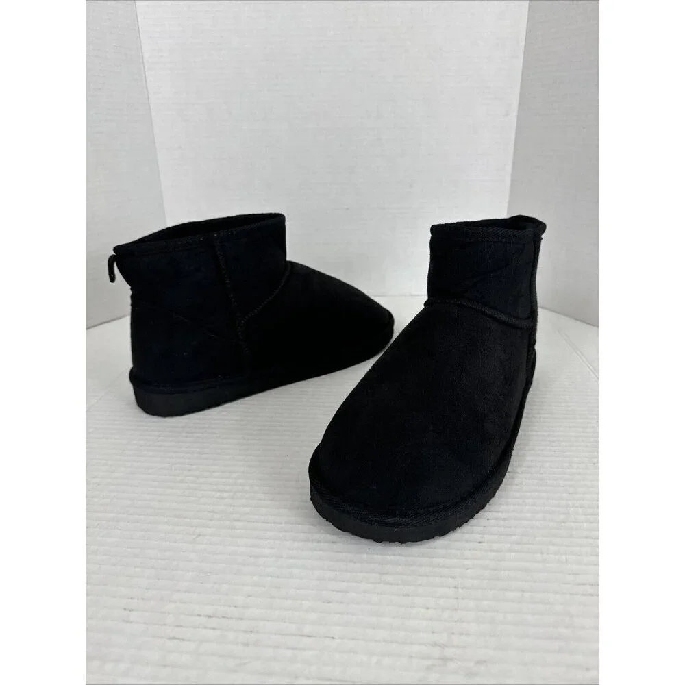 MIA NWOB Women's 11M Syndee Black Pull On Ankle Boot Bootie Faux‎ Suede